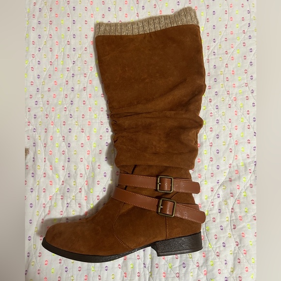 Wide Calf Boots faux suede 9 - Picture 6 of 9